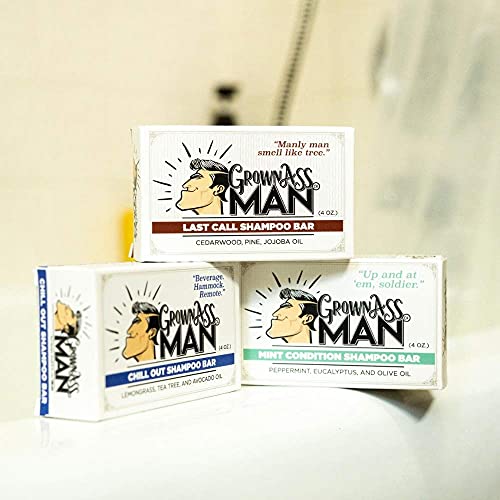 Solid Shampoo Bar 3-in-1 for Hair, Beard & Body - Variety Pack 4oz x3