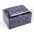 Black Marble Cremation Urn Vault for Human Ashes - Adult Sized, Ground Burial & Memorial