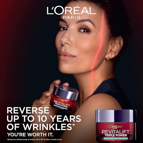 L'Oreal Paris Revitalift Triple Power Anti-Aging Face Moisturizer Unscented 2.55 Oz