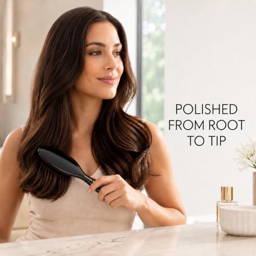 ISINIS Black Root Boar Hair Brush 7 Inches for Styling & Grooming