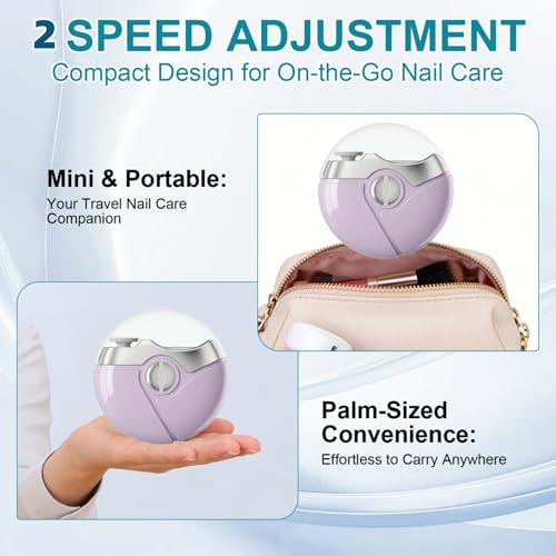 Electric Nail Clipper for Seniors, Professional Automatic Nail Trimmer for Fingernails and Toenails with 2 Speeds, USB Rechargeable & Nail Scraps Storage, Safe Toenail Clippers for Baby, Kids, Women.