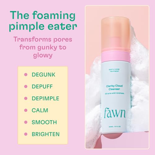 Gentle Facial Cleanser with Glycolic Acid & Tea Tree Oil - Vegan & Fragrance-Free, 5 Fl Oz