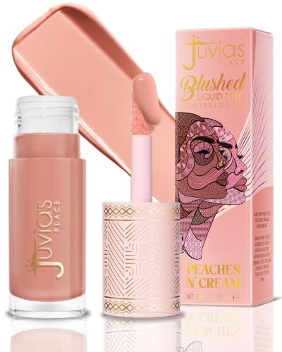 Juvia's Place Blushed Liquid Tint Peaches N' Cream - Lightweight Dewy Blush with Vitamin E