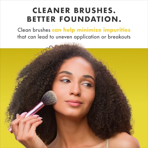 CINEMA SECRETS Original Makeup Brush Cleaner Solution & Spray Combo - Professional Cleanser for Makeup Brushes - Quick-Drying & Rinse-Free - Removes Built-Up Make Up - Lemon (16 fl oz & 2 fl oz)