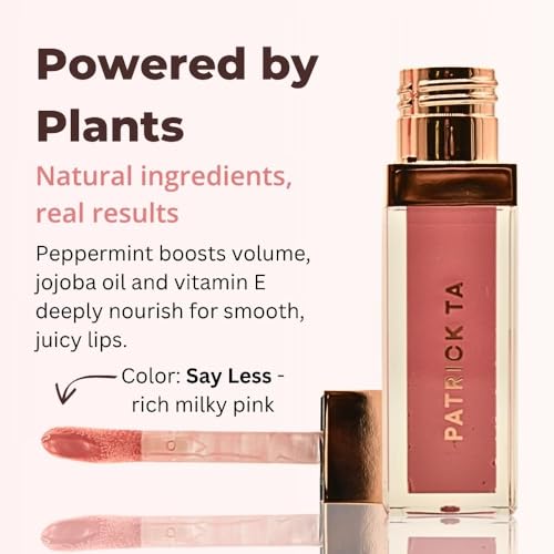PATRICK TA Major Volume Plumping Lip Gloss - Say Less - Rich Milky Pink, Superficial