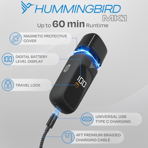 Portable Electric Beard & Body Trimmer for Men - USB-C Rechargeable, Travel Groomer