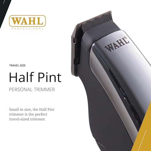 Wahl Professional Travel Size Half Pint Compact Trimmer - AA Battery Operated, Beard & Face Grooming