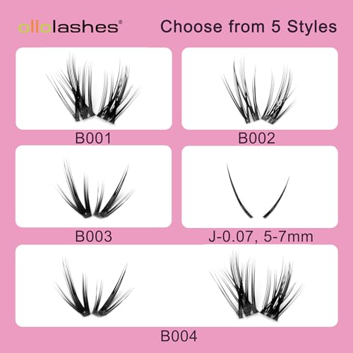 Bottom Lashes Bottom Lash Clusters | Lash Clusters With Bottom Lashes | DIY Bottom Lashes, Multiple Styles, Lightweight Natural Look, Easy Application & Long Wear (J-0.07, 5-7mm)