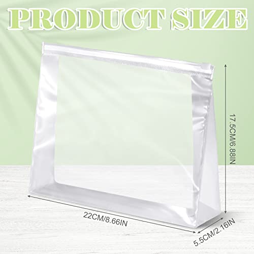 50 Pcs Clear Makeup Bags - Travel Waterproof Zipper Cosmetic Pouches 8.6 x 6.8 in