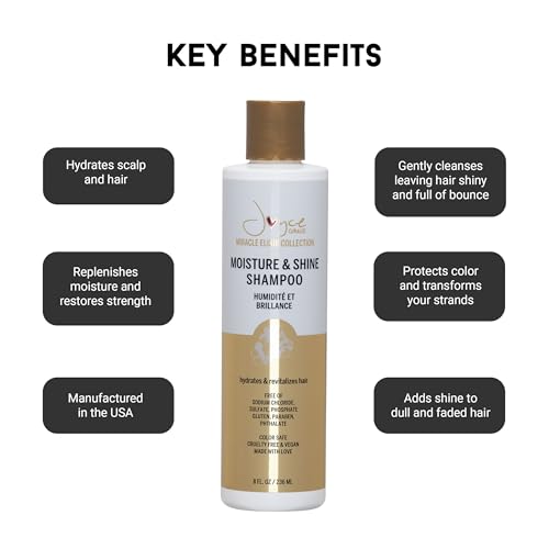 Joyce Giraud Miracle Elixir Moisture & Shine Shampoo 8oz - Hydrating, Color-Safe Hair Care