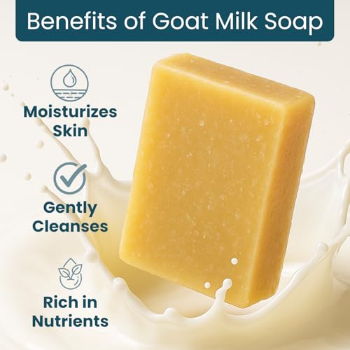 Goat Milk Soap Bar (Variety 6 Pack) - Natural Bar Soap for Men & Women - Handmade w/Real Milk - Dry Skin, Hands/Body - Premium, Gentle, No Dyes - (Large, 5oz)