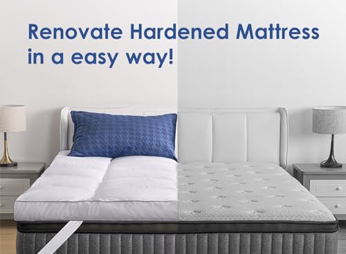Marine Moon Full Cooling Plush Mattress Topper - Classic Square White