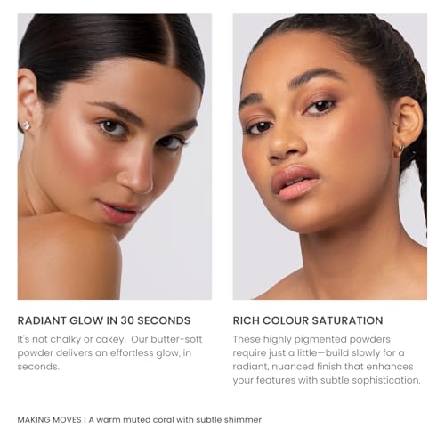 Making Moves Compact Makeup Powder Blusher - 6.8g Lightweight, Pigmented, Natural Glow