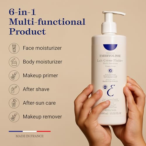 Embryolisse Lait-Crème Fluid Face & Body Moisturizer 13.52 Fl Oz Pack of 2