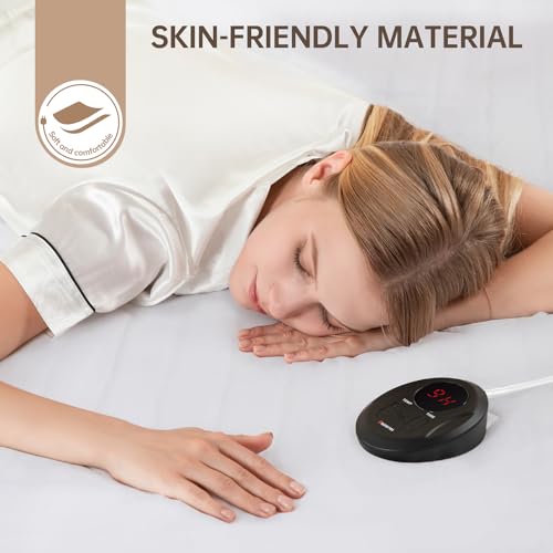White King Size Electric Heated Mattress Pad 78x80 Dual Control Sleep Comfort