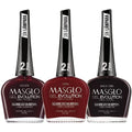MASGLO Gel Evolution ? Set of 3 Nail Polishes No UV/LED Lamp Needed, Fast-Drying, 12-Day Wear, 14-Free Formula, High-Gloss Finish, vegan (0.5 oz Each)