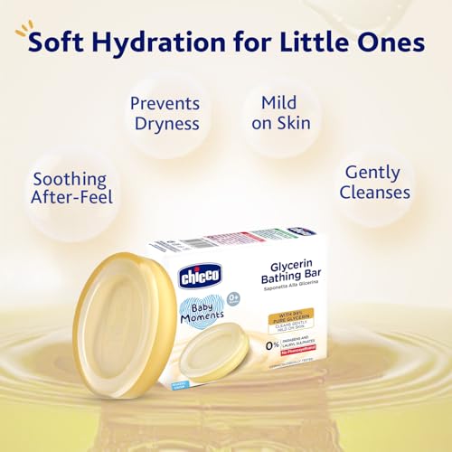 Chicco Baby Moments Glycerin Bathing Bar with 99% Pure Glycerin 300g (Buy 3 Get 1 Free)