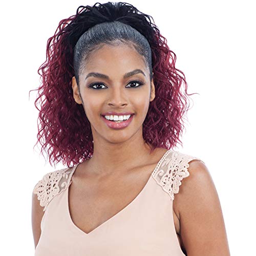 Juicy Girl Synthetic Full Cap Drawstring Wig - Off Black 1B