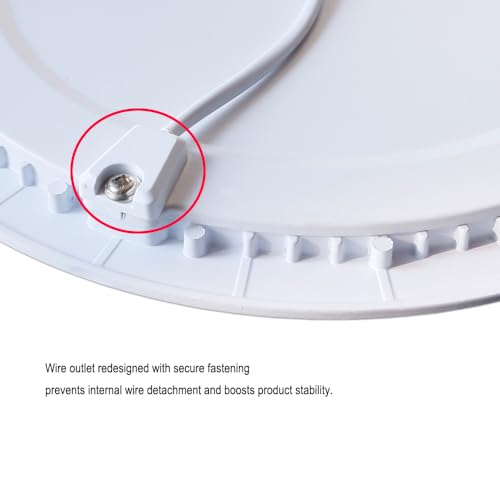 18W Round LED Recessed Panel Light - 8 Inch Cool White 6500K, 10 Pack