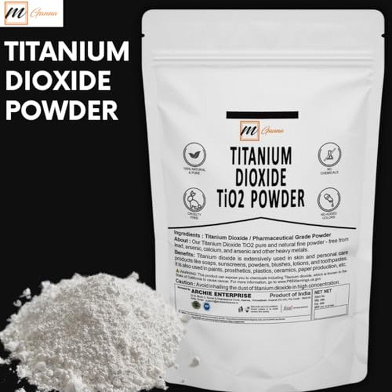 100% Natural Non-Nano & Uncoated Titanium Dioxide Powder for Skin Hair and Health Care 1 LBS / 454 GMS