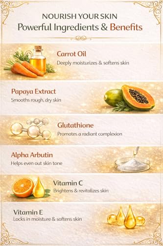 Organic Carrot & Papaya Body Oil – Hydrating Natural Moisturizer for Dry Skin