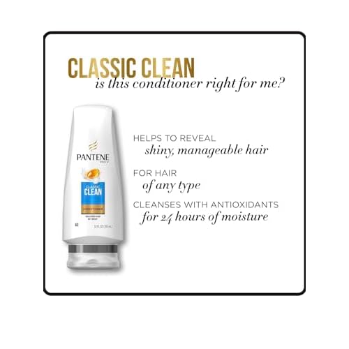 Pantene Classic Clean Conditioner, 24 fl oz, Twin Pack