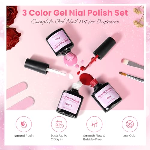 Deciniee Bling Pink Acrylic Nail Kit with Drill, UV Lamp & Accessories for Beginners