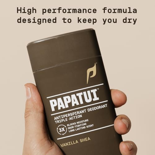 Papatui Triple Action Men’s Antiperspirant Deodorant Vanilla Shea 2.6oz Pack of 3