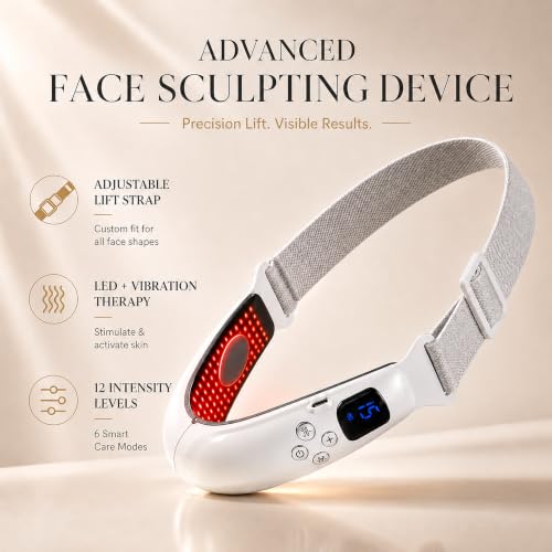 Dyews White Electric Double Chin Device & V-Face Machine — 6 Modes, 12 Intensities