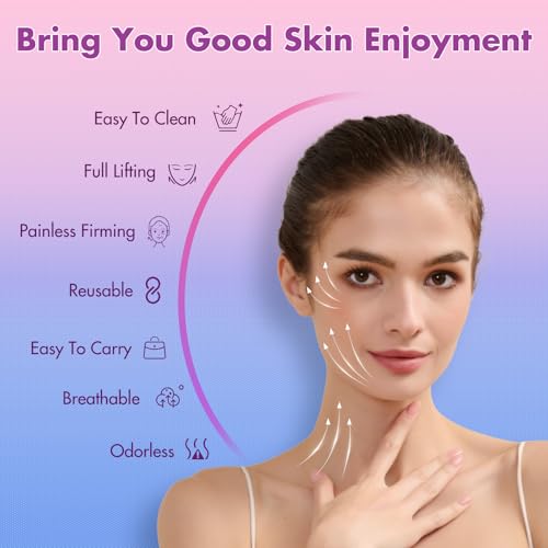 4 Pack Face Slimming Strap, Double Chin Reducer Band, Graphene V-Line Mask Chin Up Mask V Shaped Face Mask Chin strap for sleeping, V-Line Lifting for Women, Medium, 4 Black