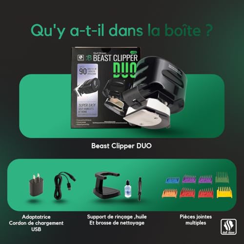 Cordless Hair Clipper Kit for DIY Grooming and Fading - Japanese Steel Blades
