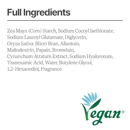 Rice Bran Powder Wash | Gentle Exfoliating Face Wash for Sensitive Skin | Vegan Enzyme Face Scrubber & Exfoliator for Sebum Control ? Product of Korea | 60 g (2.1 oz)