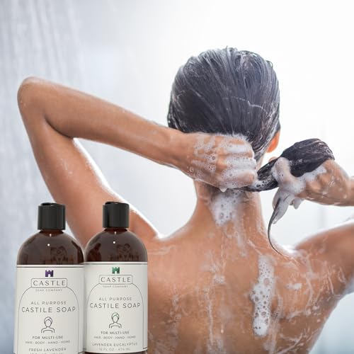 Unscented 32 oz All-Purpose Castile Soap - Gentle Multi-Use Cleaner with Coconut Oil - Sensitive Skin Friendly