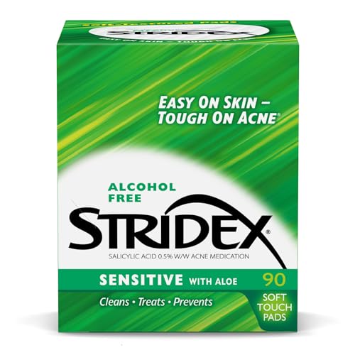 Stridex Medicated Acne Pads Sensitive 30 Count Pack of 3 - Gentle Clear Skin