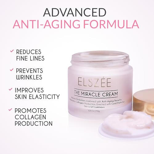 Luxury Anti-Aging Face & Neck Cream with Gold Particles - Hydrating Wrinkle Repair 1.7 oz