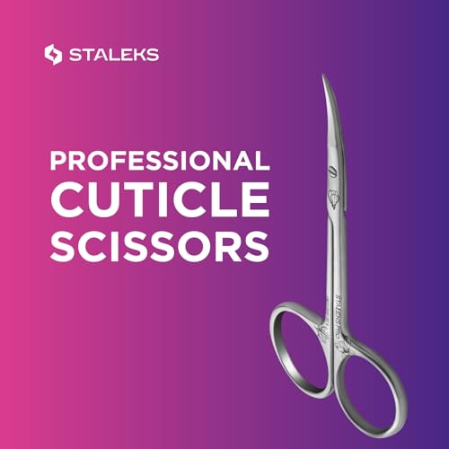 Staleks Exclusive 22 Type 1 Cuticle Scissors (Magnolia) ? Straight Handles and Classic Curved Blades
