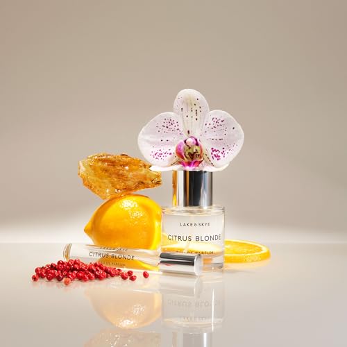 Lake & Skye Citrus Blonde Eau de Parfum Travel Spray 0.5 Fl Oz - Bergamot, Cedarwood, Floral, Fruity, Vegan, Paraben-Free, Cruelty-Free