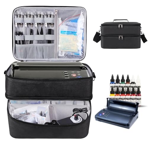 Tattoo Carrying Case Organizer Bag for Tattoo Machines & Tools - Durable, Portable
