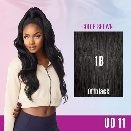 Sensationnel Instant Updown Half Wig & Ponytail Wrap - 1B Off Black