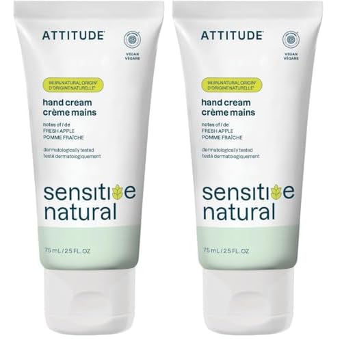 ATTITUDE Hand Cream, EWG Verified, Plant and Mineral-Based Ingredients, Vegan & Cruelty-free Beauty Products for Sensitive Skin, Nourishing, Avocado Oil, 2.5 Fl Oz (Pack of 2)