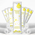 Lemon Scented Individually-Wrapped Towelettes - 50-Pack, 12x12in, Single-Use