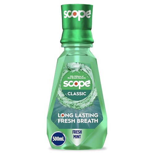 Crest Scope Classic Mouthwash Original Formula - 67.62 Fl Oz Pack of 4 - Fresh Mint Flavor
