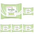 Simple Kind To Skin Cleansing Facial Wipes 25 (Pack of 5)