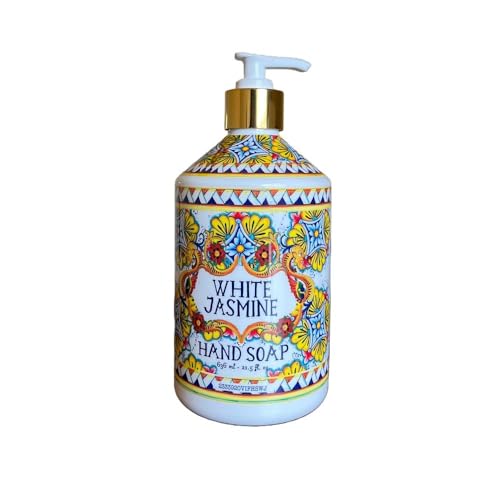 Villa Flora Assorted Hand Soap Set - 4 Pack 16oz Bottles with Sea Salt, Coconut, Orchid & Jasmine - Gift-Ready