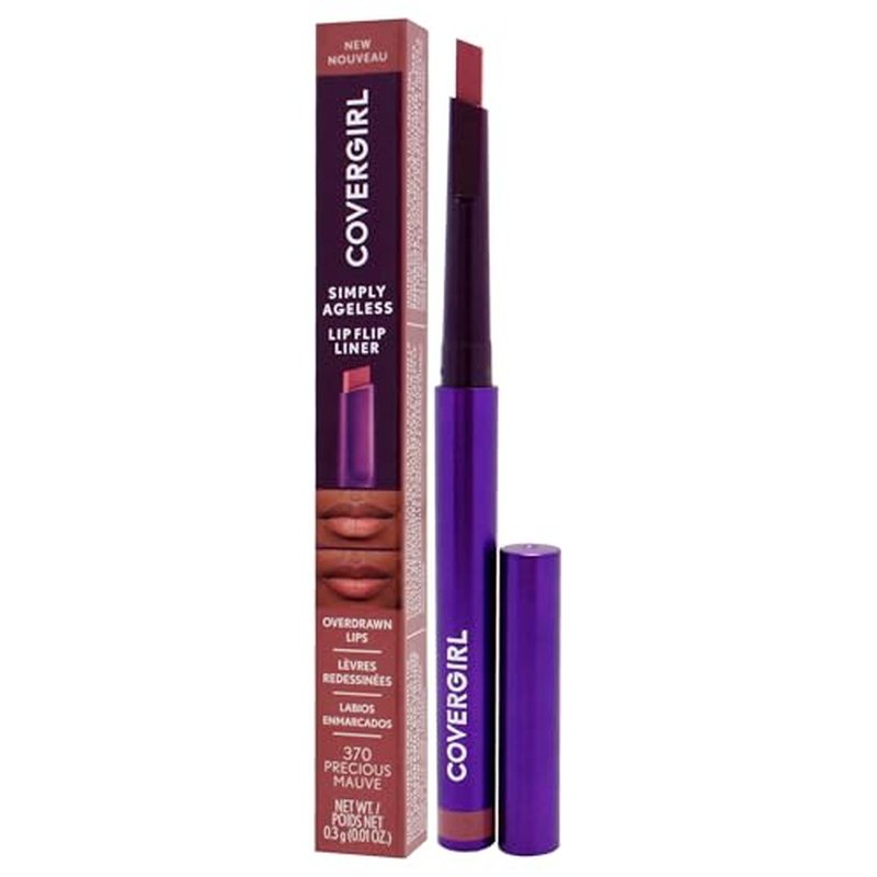 COVERGIRL Simply Ageless Lip Flip Liner, Precious Mauve, Pack of 2