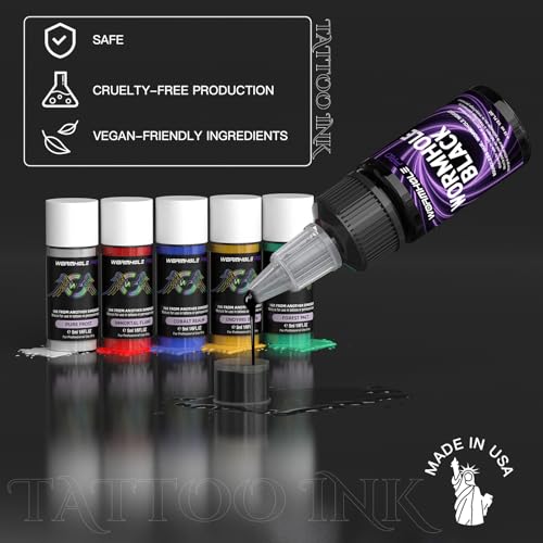 Wireless Tattoo Pen Kit with 2300mAh Battery and 20 Needles - Black