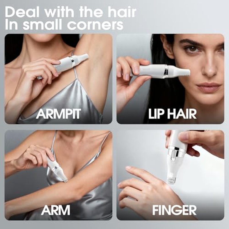 DSP Women's Facial Shaver - Electric Face Razor for Women with LED Light, Removable Blade for Easy Cleaning, Type-C Charge, Gentle Hair Removal Device
