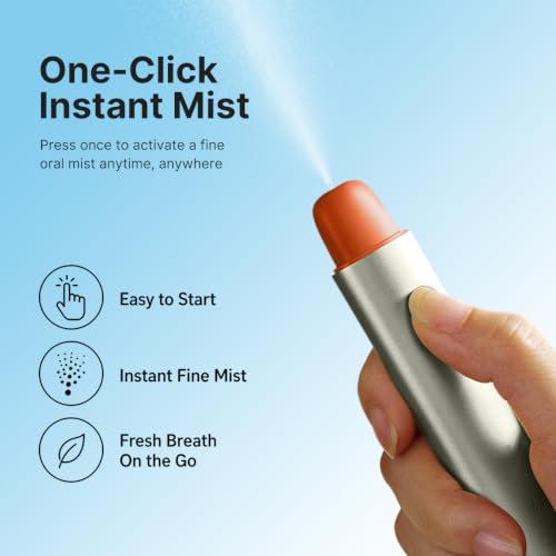 Electric Oral Spray - Probiotic Breath Freshener with 3 Flavors, Rechargeable Travel Size, Classic+3 Bombs Green