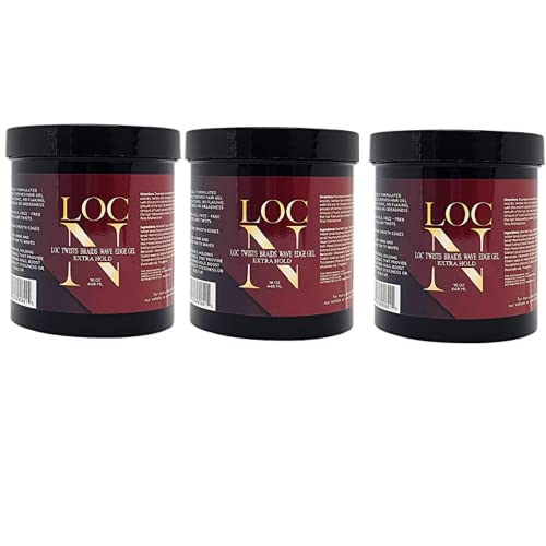 LOC N Edge Gel Extra Hold - Natural Non-Greasy Hair Styler for Locs & Edges