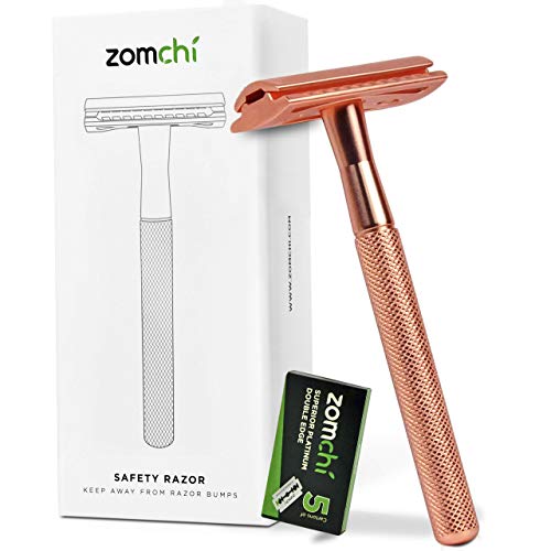 Rose Gold Double Edge Safety Rzor+100 Counts Safety Razor Blades